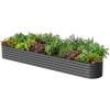 image:imageVego garden 17 Tall 4 x 10 Giant Modular Metal Raised Garden Bed Kit A King Sized Garden Bed for Vegetables Flowers Herbs Olive GreenModern Gray