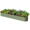 image:imageVego garden 17 Tall 4 x 10 Giant Modular Metal Raised Garden Bed Kit A King Sized Garden Bed for Vegetables Flowers Herbs Olive GreenOlive Green